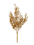 14" Gold Glitter Boxwood Pick - Pack of 5 - Sparkling Decorative Greenery for Crafts and Events