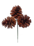 1.5-Inch Lacquered Pine Cone Pick - Set of 144 Pieces - Decorative Pinecone Picks for Floral Arrangements, Crafts, and Holiday Decor - Natural and Durable Pine Cones for Seasonal Projects