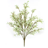 21.5" Mini Artificial White Flower Bush - 14 Fronds for a Beautiful and Relaxing Décor Accent, Floral Home by Artificial Flowers