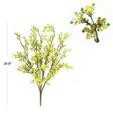 21.5" Mini Artificial Yellow Flower Bush - 14 Fronds for a Beautiful and Relaxing Décor Accent, Floral Home by Artificial Flowers