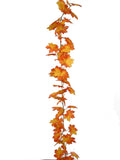 Set of 6 Autumn-Inspired - 6' Captivating Maple Leaf Garlands - Lifelike Fall Foliage for Festive Décor