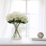 18-Inch Sophisticated Cream Hydrangea Stem Set (12 Pcs) - Large 7-Inch Blooms - Perfect for Chic Home Decor, Wedding Centerpieces & Special Event Floral Arrangements, Floral Home by Artificial Flowers