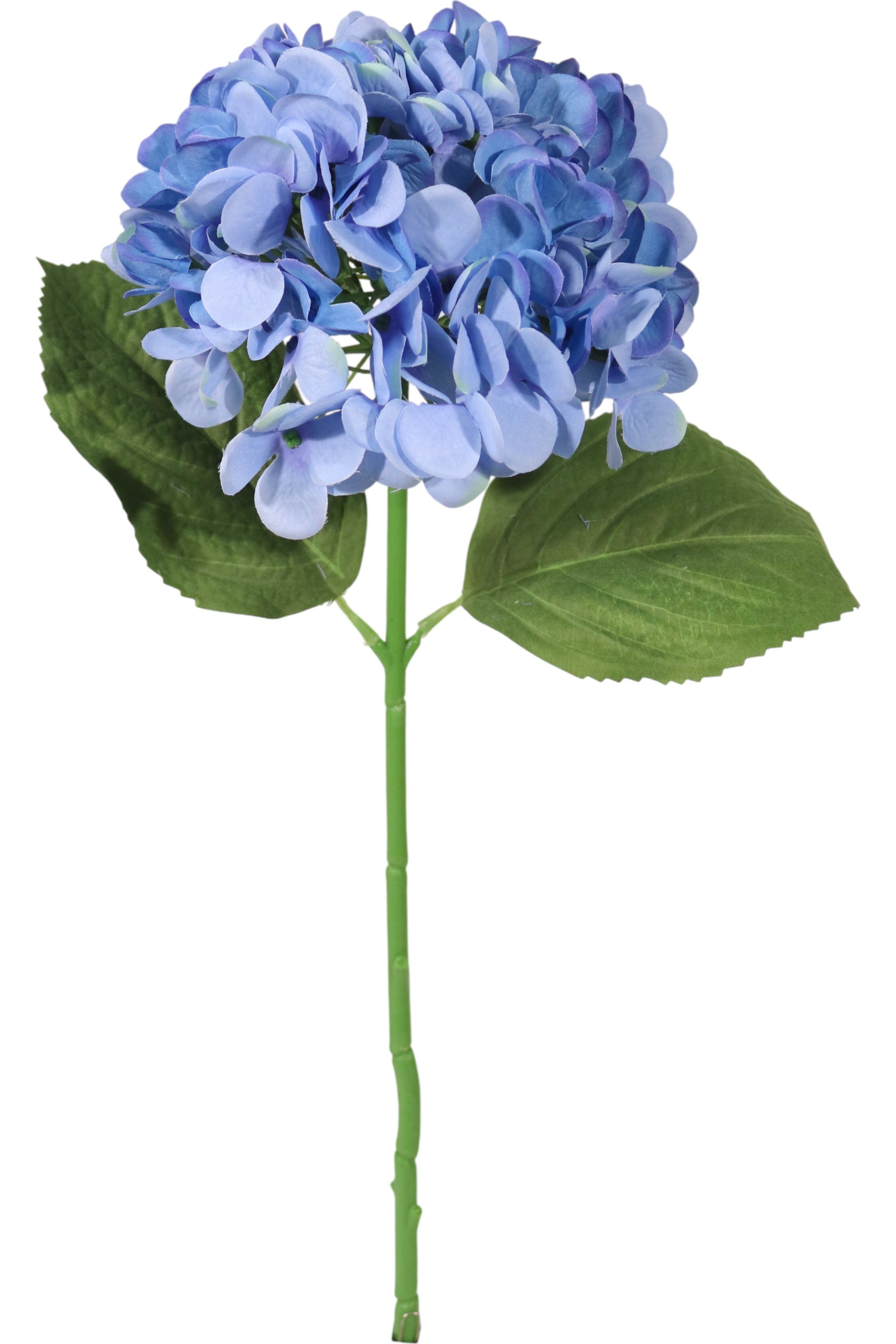 18" Median Blue Hydrangea Stem with 7" Bloom β Realistic Artificial Silk Flower for Home, Wedding & Event Decoration
