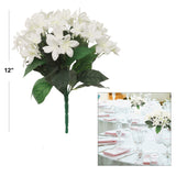 12" White Stephanotis Bush X12 - Elegant Floral Accent for Home Decor and Wedding Bouquets
