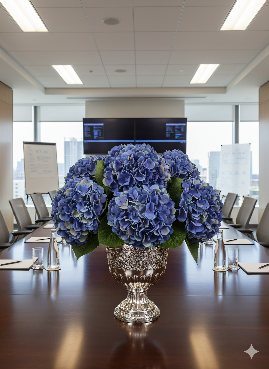 Chic Dark Blue Hydrangea Stems - Set of 12 | 18-Inch Length | Lush 7-Inch Diameter | Perfect for Home Decor, Wedding Bouquets, and Special Occasion Centerpieces, Floral Home by Artificial Flowers