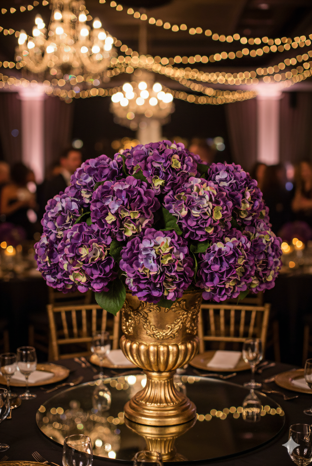 18-Inch Luxurious Purple Hydrangea Stem Set (12 Pcs) - Stunning 7-Inch Blooms - Perfect for Home Decor, Wedding Bouquets & Special Event Floral Centerpieces, Floral Home by Artificial Flowers