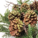 Christmas Wreath 24" Artificial Pine Natural Moss Cones Wreaths ArtificialFlowers