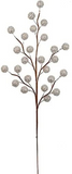 12 Silver Holly Berry Decorative Wire Stem Picks Branch Home decorations ArtificialFlowers   