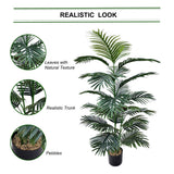 Artificial Areca Palm Tree House Plant in Black Pot 4' House Plant ArtificialFlowers   