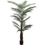 Artificial Silk Areca Palm Tree House Plant in Black Pot  8'