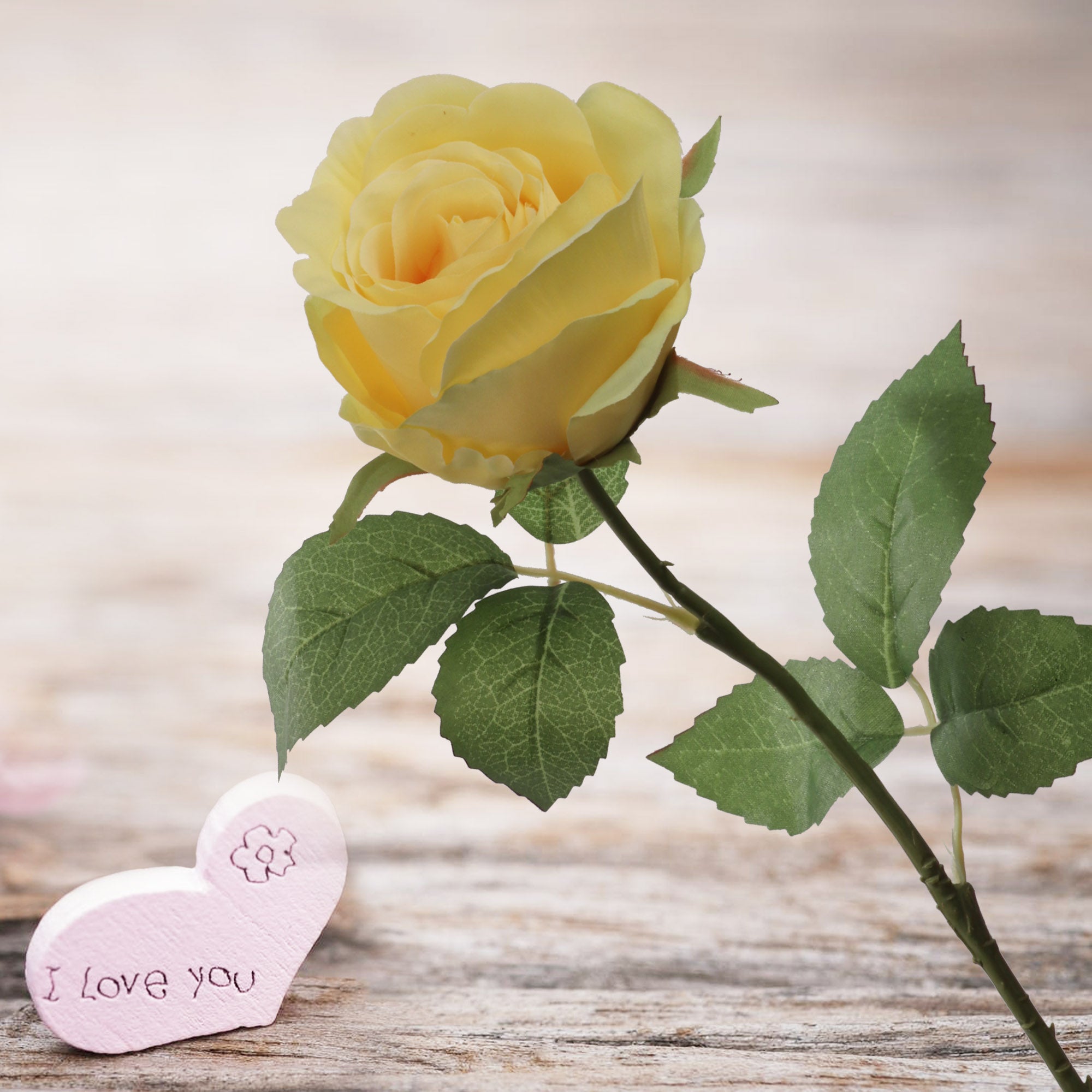 Artificial  Yellow Rose Bud-20" Artificial Flowers ArtificialFlowers