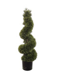 UV-Resistant Cedar Topiary Tree in Black Pot for Indoor/Outdoor Use - 36