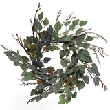 Artificial  Green Eucalyptus Wreath-20''