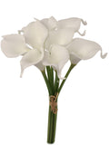 Artificial Real Touch Calla Lily Bouquet (9 Flowers)-14''