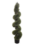UV-Resistant Cedar Topiary Tree in Black Pot for Indoor/Outdoor Use - 48