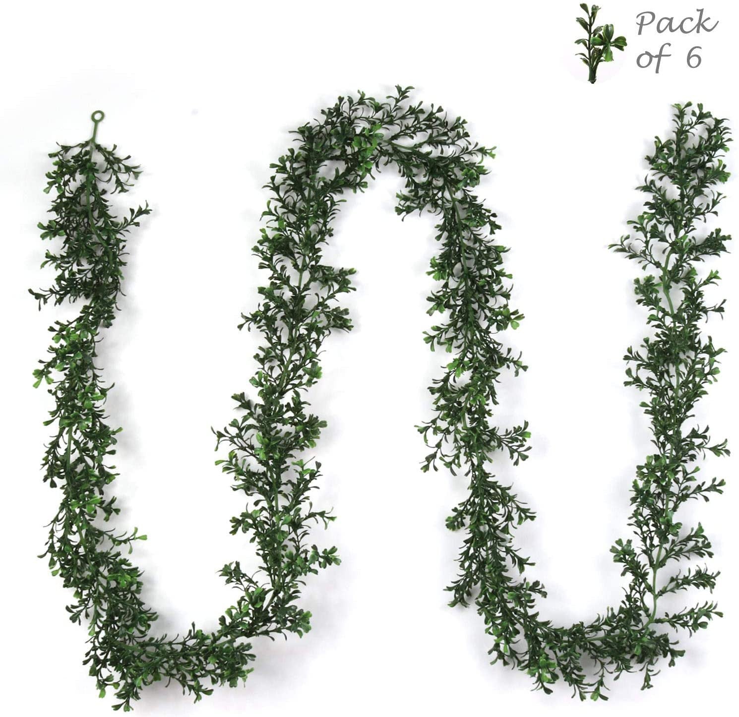Artificial Boxwood Garland- 9' Boxwood Garland artificialflowersdotcom