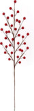 ack of 12, 17 Inch Artificial Waterproof with 35 Berries, Red Berry Stem Spray, Christmas Holiday Decor, Indoors, Outdoors