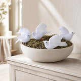 4" White Feather Dove Artificial Bird for Crafts, Decor, Floral Arrangements & Projects