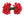 Gold Artificial Holly Berries - 8mm - 
    Red