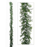 Floral Home by Artificial Flowers 6-Pack of Lush 9-Foot Boxwood Green Garlands, 760 Tips, Artificial Foliage, Christmas & Holiday Decor, Wedding & Event Decoration, Home Accent