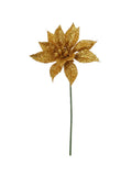 Artificial Glitter Christmas Poinsettia Picks - 4"