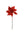Artificial Glitter Christmas Poinsettia Picks - 4" - 
    Red