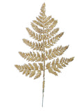 14-Inch Silver Glitter Leather Fern Picks – Sparkling Decorative Foliage for Floral Arrangements, Crafts & Home Décor (Multi-Pack & Multi-Color Options)