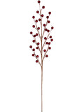 Elegant Set of 48 - 19-Inch Burgundy Metallic Berry Sprays with 35 Berries Each, Ideal for Floral Arrangements, Crafts, and Seasonal Decorations, Floral Home by Artificial Flowers