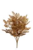 Gold Glitter Pine Bush with 7 Sprays – Festive Holiday Accent for Christmas Décor, Floral Arrangements & Seasonal Displays
