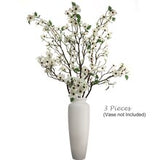 Set of 6: White Silk Dogwood Stems by Floral Home®