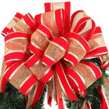 Floral Home by Artificial Flowers 20" Evergreen Wreath - Lifelike Greenery with Christmas Bow, Perfect for Front Door, Wall & Mantel Décor - Holiday & Winter Accent
