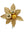 Glitter Poinsettia Picks with Ornament Balls - 24" - 
    Gold