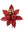 Glitter Poinsettia Picks with Ornament Balls - 24" - 
    Red