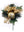 Faux Holly Pine Pick with Ball - 
    Gold