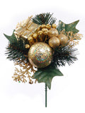 Faux Holly Pine Pick with Ball