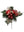 Faux Holly Pine Pick with Ball - 
    Platinum Red