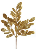 Floral Home by Artificial Flowers Glitter Magnolia Leaf Sprays, 20-Inch Snow-Frosted Finish, Christmas Decor, Ideal for Wreaths, Trees, and Holiday Arrangements