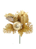 Silver Glitter Bird Box Picks, Christmas Tree Ornaments