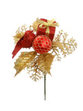 Silver Glitter Bird Box Picks, Christmas Tree Ornaments