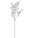 Floral Home by Artificial Flowers 26" Silver Glitter Ball Spray, Pack of 20, Sparkling Decorative Accent, Christmas Crafts & Event Decor, Festive Holiday Embellishments