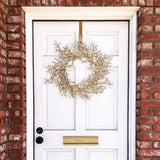 Set of 2: Artificial Iced Gold Twig Wreath | 22" Wide | Holiday Accents | Indoor/Outdoor Use | Winter | Home & Office Decor