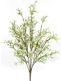 Elegant 22-Inch White Mini Flower Bush, Set of 12 - Delicate Faux Blooms for Floral Arrangements, Crafts, and Home Decor