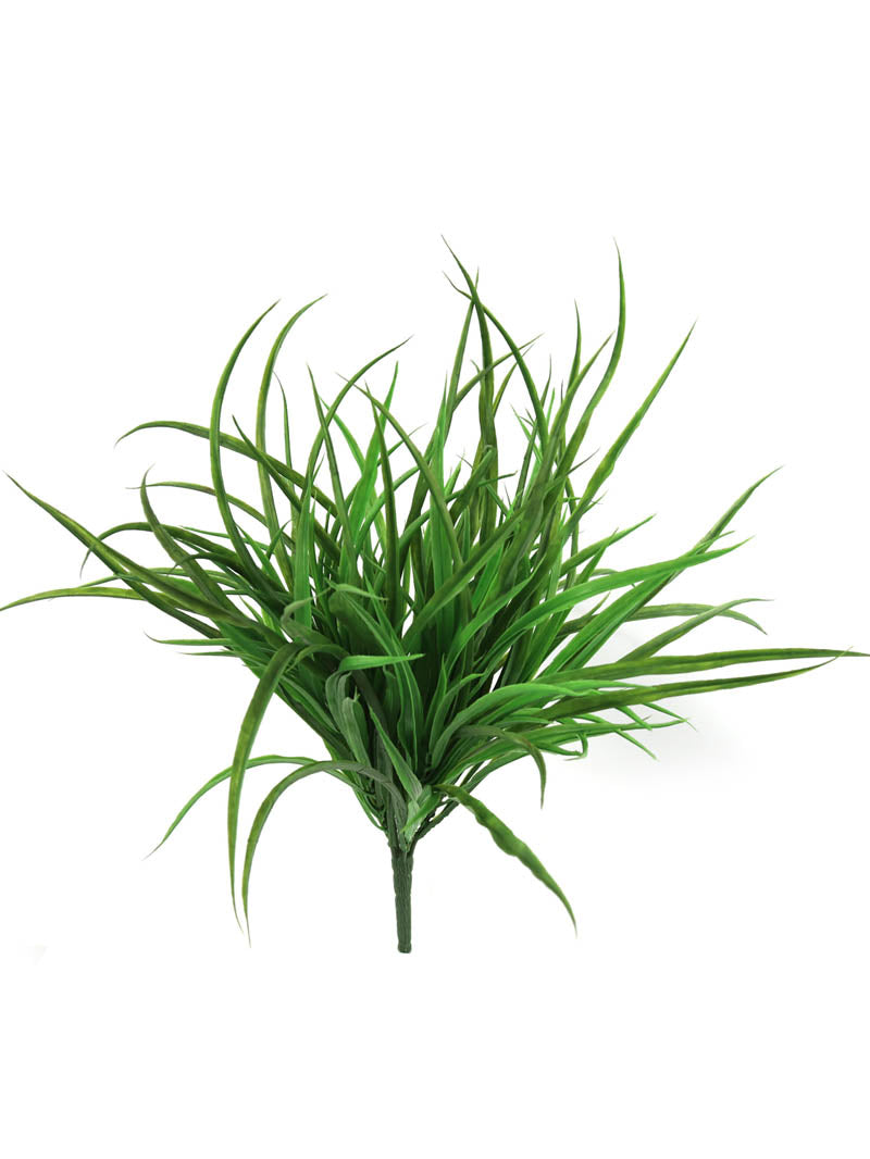 Lush and Vibrant 19" Grass Bush Set of 12 - Faux Plants for Home Décor, Office, and Gifts - Low-Maintenance, Realistic Foliage
