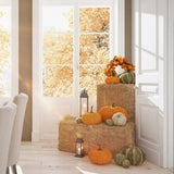 Floral Home by Artificial Flowers 18" Artificial Fall Maple Leaf Wreath with Berries and Gourds, Festive Autumn Decor, Thanksgiving or Harvest Accent