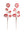 Assorted Lollipop Spray with 5 Fronds - 15" - 
    Red and White