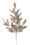 Red Glitter Bay Leaf Sprays, Set of 36 - 21"