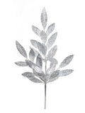 Red Glitter Bay Leaf Sprays, Set of 36 - 21"
