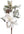 Iced Poinsettia Pine Pick with Silk Flowers - 
    White
