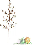 Gold 17.5-Inch Waterproof Berry Spray – Artificial Metallic Berry Stem for Christmas Wreaths, Garlands & Holiday Decor