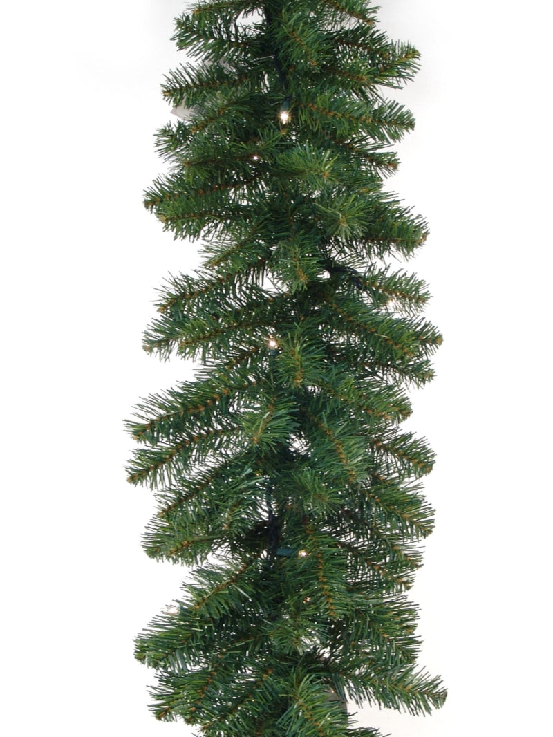 9'x14" Lit Northern Spruce Garland - 280 Tips - 12 Pieces - Christmas Lights - Holiday Decoration - Artificial Greenery